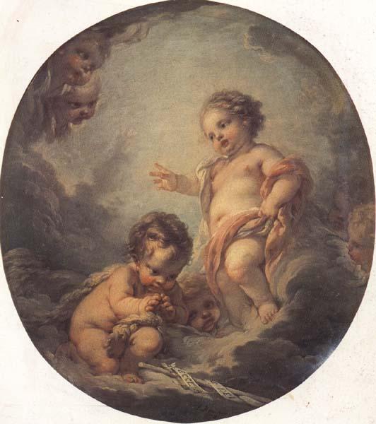 Francois Boucher The Baby Jesus and the Infant St.John oil painting image